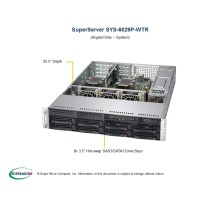 Серверная платформа Supermicro SuperServer 2U 6029P-WTR noCPU(2)2nd Gen Xeon Scalable/TDP 70-205W/ no DIMM(12)/ SATARAID HDD(8)LFF/ 2xGbE/ 4xFH, 2xLP, M2/ 2x1000W (id 31312)