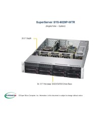Серверная платформа Supermicro SuperServer 2U 6029P-WTR noCPU(2)2nd Gen Xeon Scalable/TDP 70-205W/ no DIMM(12)/ SATARAID HDD(8)LFF/ 2xGbE/ 4xFH, 2xLP, M2/ 2x1000W (id 31312)