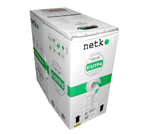 Кабель F/UTP 4 (FTP4) cat.5e пары 24 AWG BC экранированный 305м нг(А)-LSLTx зеленый; одножильный FLUKE TEST Netko Expert СКС FTP-11362.05E.9B (60025)