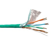 Кабель F/UTP 4 (FTP4) cat.5e пары 24 AWG BC экранированный 305м нг(А)-LSLTx зеленый; одножильный FLUKE TEST Netko Expert СКС FTP-11362.05E.9B (60025)