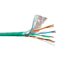 Кабель F/UTP 4 (FTP4) cat.5e пары 24 AWG BC экранированный 305м нг(А)-LSLTx зеленый; одножильный FLUKE TEST Netko Expert СКС FTP-11362.05E.9B (60025)