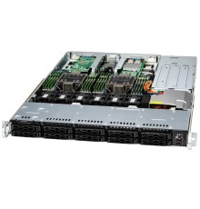 Серверная платформа Supermicro SuperServer 1U 121C-TN10R noCPU(2)4th/5th Gen(MCC Carrier)/TDP 350W/no DIMM(16)/10 SAS/SATA(AOC-S3916L)/2x10Gb/2x860W/SFT-DCMS-SINGLE/2nd config (id 33108)