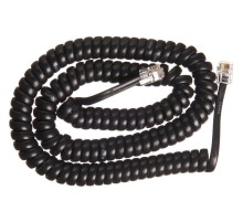 Шнур телефонный витой (4р4с) 4,5 метра / черный Netko Optima CTC-4.5M-B-PB (51190)