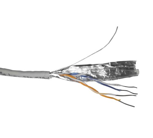 Кабель FTP2 cat.5е одножильный экранированный 305м Cu серый Netko Optima Silver N.FTP-68579.05E.0B (68579)