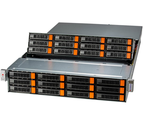 Сервер Supermicro SuperStorage 2U Server 521E-E1CR24H 1x5418Y/ 4x64Gb/ 1xD3 S4520 480GB SATA/ 2x10GbE 2x10GbSFP+/ 1st config (id 26587)