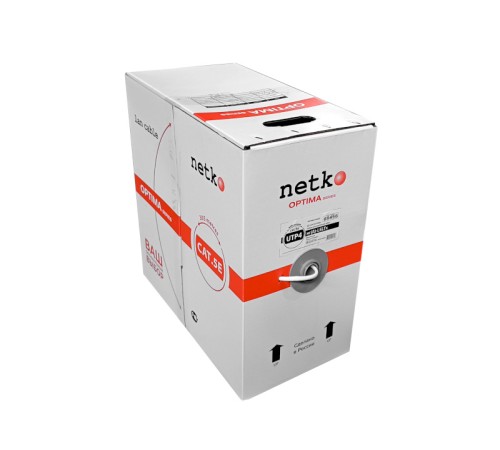 Кабель UTP4 cat.5е одножильный 305м Cu нг(А)-LSLTx светло-серый Netko Optima Gold N.UTP-69456.05E.2B (69456)