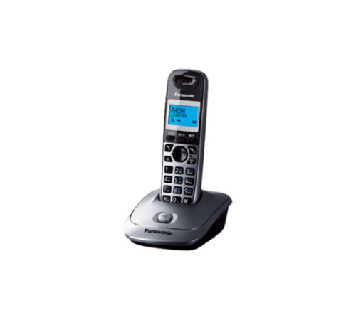 Беспроводной телефон Dect Panasonic KX-TG2511RUT темно-серый металлик/черный