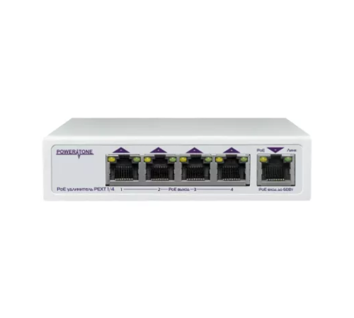 PoE удлинитель Ethernet Powertone PEXT 1/4