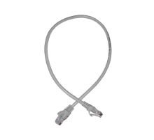 Патч-корд UTP4 cat 5е 0,5м ВС LSZH серый литой коннектор Netko Optima (упак 10) N.BC.UTP.5e-0.5m-2-lszh(p (67593)