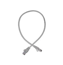 Патч-корд UTP4 cat 5е 0,5м ВС LSZH серый литой коннектор Netko Optima (упак 10) N.BC.UTP.5e-0.5m-2-lszh(p (67593)