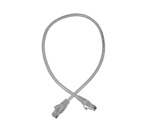 Патч-корд UTP4 cat 5е 0,5м ВС LSZH серый литой коннектор Netko Optima (упак 10) N.BC.UTP.5e-0.5m-2-lszh(p (67593)