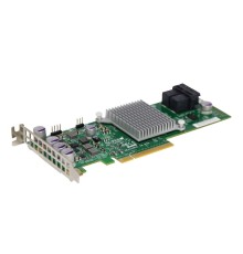 Контроллер SuperMicro AOC-S3008L-L8i Broadcom 3008 SAS controller, 8-port (internal), 12Gb/s per port, Supports 63 devices,Supports RAID 0, 1, 1E and 10,Automatically negotiates PCI-E (1.x, 2.x AND 3.X) link widths,Supports 3.0, 6.0 and 12Gb/s SAS and SAT