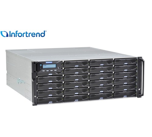 Система хранения данных Infortrend EonStor DS 3000U 4U/24bay Dual controller, 2x12Gb/s SAS,8x1G iSCSI+4xhost board, 2x4GB, 2x(PSU+FAN),2x(SuperCap+Flash),24xSAS SFF/LFF,1xRail kit(ESDS 3024RUC-C)(repl DS3024RUC000C-8U30) (id 34359)