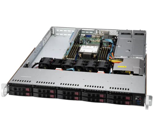 Server System SUPERMICRO 1U rack Xeon Max CPU 1 DDR4 Количество слотов памяти 8 слотов Блок питания Redundant-Power-Capable 750 Вт SYS-110P-WR (id 19187)