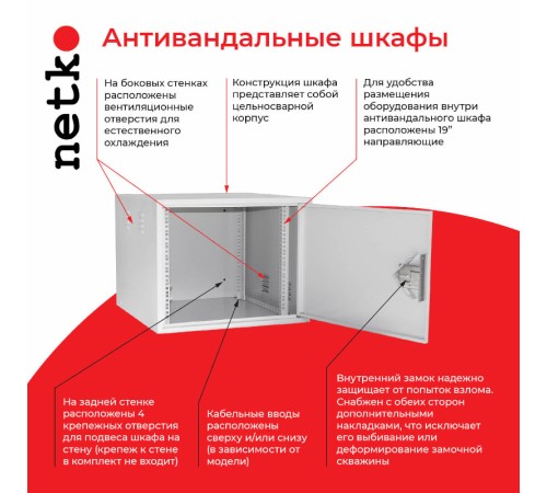 Антивандальный шкаф Netko АШР-15 (55466)