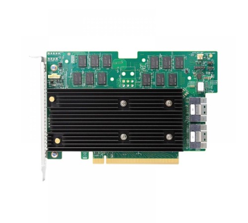 RAID-контроллер Broadcom 9670W-16i SGL (05-50113-00003 / 03-50113-00002) , PCIe 4.0 x16, Full Height, 24G SAS/SATA/NVMe, RAID 0,1,5,6,10,50,60, 16port(2x8 SFF-8654), 8GB Cache, SAS4116W ROC, RTL (id 32846)