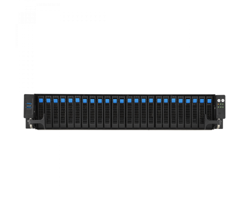 ASUS RS720A-E12- RS24U / 2U / 2*LGA 6096 (SP5) up to 400W / 24*RAM DDR5 4400/4800 / no HDD (up to 16*NVME + 8*NVME/SATA/SAS + 2*m.2 SATA/PCIe 2280) /  1*PCI-E x16 + 8*PCI-E / no LAN / OCP 3.0 / ipmi 2.0 / 2*2000W / 1Y (id 36393)