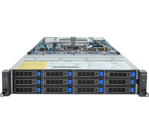 Шасси серверное Gigabyte Server Platform R283-Z91 Rev.3x / 2U / 2xAMD (9004/9005) / 2xHS / 24xDIMM / 12xLFF SAS/SATA + 2xSFF SAS/SATA + 3xM.2 PCIe Gen3 / 2xGbE / 2xOCP 3.0 / 6xFHHL / 2x1600W / Rails (id 34407)