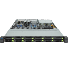 Шасси серверное Gigabyte Server Platform R163-S35 / 1U / 1xIntel (Gen 4/5) / 2xHS / 16xDIMM / 12xSFF NVME/SAS/SATA + 1xM.2 PCIe Gen3 / 1xGbE / 1xOCP 3.0 / 1xFHHL / 2x1300W / Rails (id 34469)