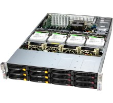 Серверная платформа Supermicro SuperStorage 2U Server 621E-ACR16H noCPU(2) 4th/5th Gen(MCC carrier)/no DIMM(16)/TDP 270W/16x3,5/2,5 SAS/SATA/2x10GbE/SFT-DCMS-Single/2x1600W/ (id 31322)