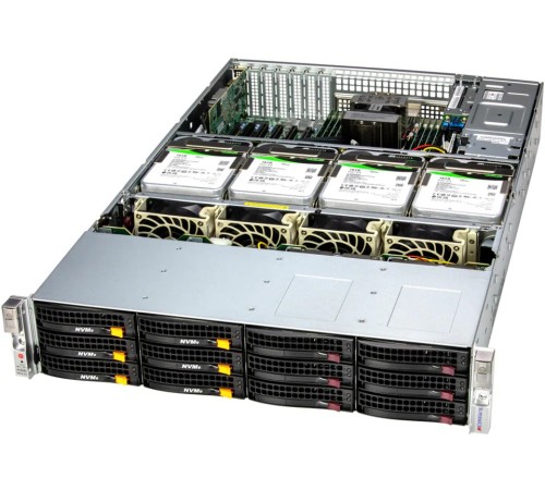 Серверная платформа Supermicro SuperStorage 2U Server 621E-ACR16H noCPU(2) 4th/5th Gen(MCC carrier)/no DIMM(16)/TDP 270W/16x3,5/2,5 SAS/SATA/2x10GbE/SFT-DCMS-Single/2x1600W/ (id 31322)