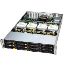 Серверная платформа Supermicro SuperStorage 2U Server 621E-ACR16L no CPU(2) 5th/4th Gen(MCC carrier)/TDP 270W/no DIMM(16)/16x3,5/2,5 SATA/SAS/2x10GbE/2x1600W/SFT-DCMS-Single (id 31323)