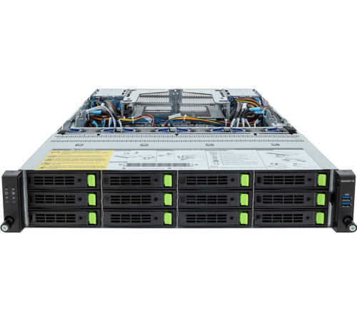 Шасси серверное Gigabyte Server Platform R283-Z94 Rev.3x / 2U / 2xAMD (9004/9005) / 2xHS / 24xDIMM / 12xLFF NVME/SAS/SATA + 4xSFF SATA/SAS + 3xM.2 PCIe Gen3 / 2x1GbE / 2xOCP 3.0 / 2xFHHL / 2x1600W / Rails (id 35684)