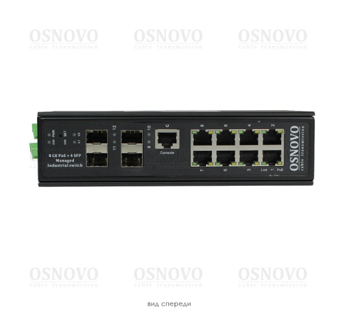 Промышленный PoE коммутатор Osnovo SW-80804/ILS(PORT 90W,300W)