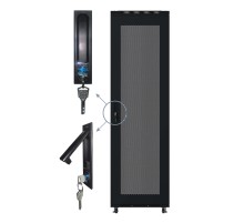 Дверь для шкафа серии Expert 37U Ширина 800 металлическая с перфорацией черная Netko N.FRTD-P.37U.66174 .BK (66174)