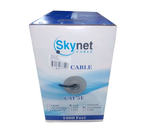 Кабель Skynet Premium UTP2 cat.5е одножильный 305м Cu для наружных работ черный (65710) 1693215
