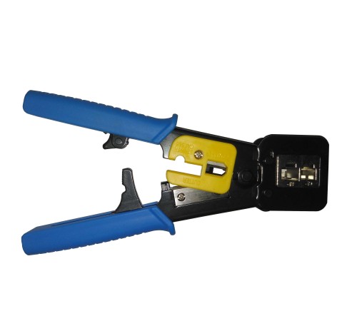 Инструмент обжимной для коннекторов со сквозным отверстием EZ Netko plug RJ-45 (8p8c); RJ-11/RJ-12 (6p2c/6p4c/6p6c) L Netko Tool HS-2816C (66393)