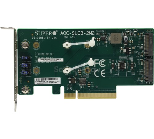 Контроллер SSD Supermicro Dual NVMe M.2 SSD PCIe Add-On Card 2xM.2 22110 2280 (22x80mm) 2260 To PCI-E8x LP PCI-E8x 3.0 For SYS-1019GP-TT SYS-1029GQ-TVRT SYS-1029TP-DTR SYS-2028BT-HTR+ SYS-2029BZ-HNR SYS-5019D-4C-FN8TP SYS-F629P3-RC1B(AOC-SLG3-2M2-O) (id 2 Контроллер SSD Supermicro Dual NVMe M.2 SSD PCIe Add-On Card 2xM.2 22110 2280 (22x80mm) 2260 To PCI-E8x LP PCI-E8x 3.0 For SYS-1019GP-TT SYS-1029GQ-TVRT SYS-1029TP-DTR SYS-2028BT-HTR+ SYS-2029BZ-HNR SYS-5019D-4C-FN8TP SYS-F629P3-RC1B(AOC-SLG3-2M2-O) (id 2