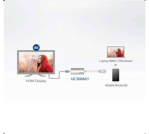 USB-C конвертер Aten UC3008A1 / UC3008A1-AT