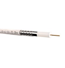Кабель коаксиальный RG-6U 75 Ом (CCA оплетка 32 нити AL) белый (100м) Netko Optima N.CXC-67480.2X.0B (67480)