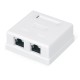 Розетка компьютерная RJ-45 WRLine WR-WS-8P8C-C5E-SH-2