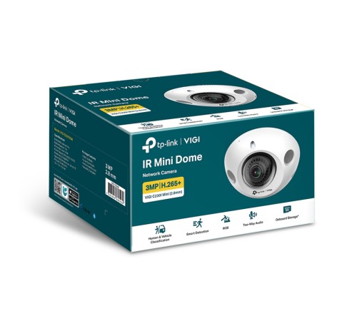 Компактная купольная камера 3 Мп с ИК‑подсветкой TP-Link VIGI C230I Mini (2.8MM)