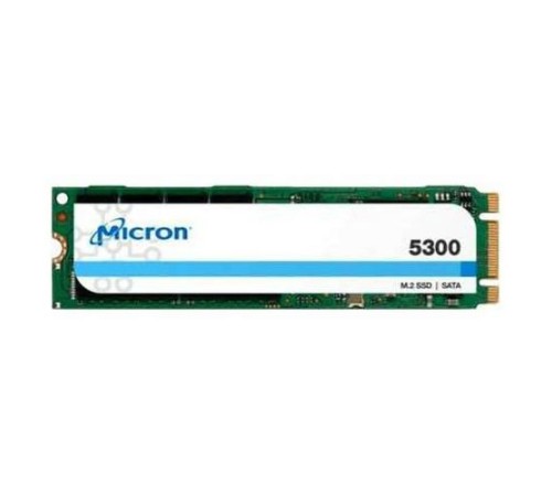 Твердотельный накопитель/ Micron SSD 5300 PRO, 1920GB, M.2(22x80mm), SATA3, 3D TLC, R/W 540/520MB/s, IOPs 95 000/30 000, TBW 5256, DWPD 1.5 (12 мес.) (id 28650)