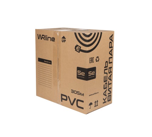 Кабель витая пара WRLine WR-UTP-4P-C5E-PVC-GY