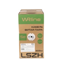 Кабель витая пара WRLine WR-UTP-4P-C5E-L-LSZH-GY