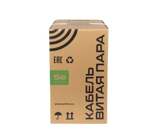 Кабель витая пара WRLine WR-UTP-4P-C5E-L-LSZH-GY