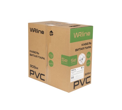 Кабель витая пара WRLine WR-UTP-4P-C5E-L-PVC-GY