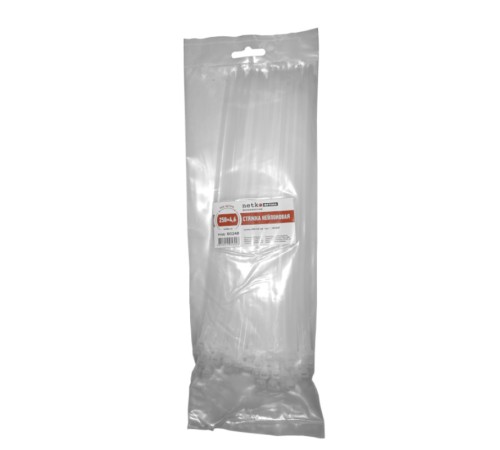 Стяжка нейлоновая 250*4,6 / 100 шт (белая) Netko Optima SZ NT-250X4.6-W-SZ (60248)