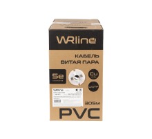 Кабель витая пара WRLine WR-UTP-4P-C5E-PVC-GY