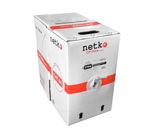 Кабель FTP4 cat.5е многожильный экранированный 305м Cu серый Netko Optima Silver N.FTP-68659.05E.0B (68659)
