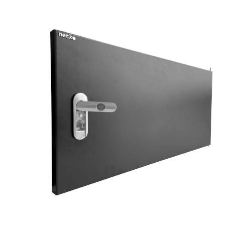 Дверь металлическая с ручкой для шкафа WMA DUO 6*06 Netko черная N.FRTD-M.06U.65333.BK (65333)