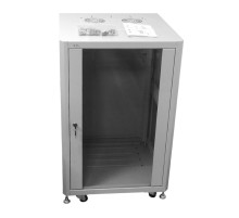 Шкаф напольный 36U серия TA (600х600х1762) передняя дверь стекло серый разобранный Netko (упакован в 2 коробки) 6636.900-A (56752)