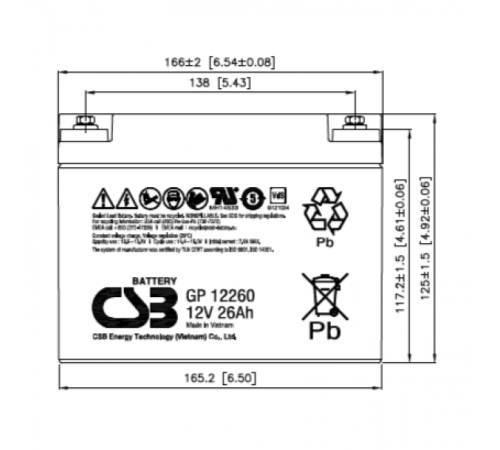 Батарея CSB GP12260