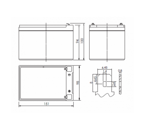 Батарея Powerman CA12120/UPS