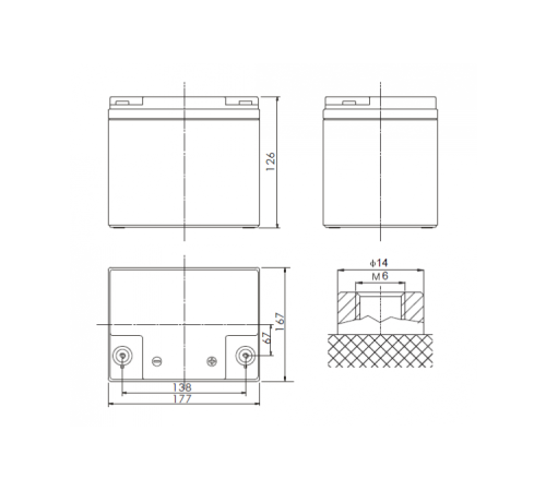 Батарея Powerman CA12240/UPS