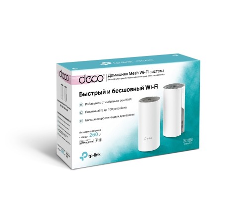Бесшовный Mesh роутер TP-Link Deco E4 (2-pack) E4(2-PACK)